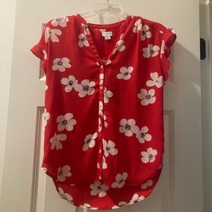 J Crew floral blouse XS